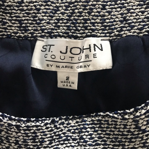 St John Tweed Shimmer Pencil Skirt - Picture 8 of 8